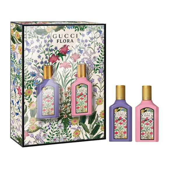 GUCCI Flora Gorgeous Magnolia & Gorgeous Gardenia MINI Set - .16 fl oz ea. $FIRM - Picture 1 of 9